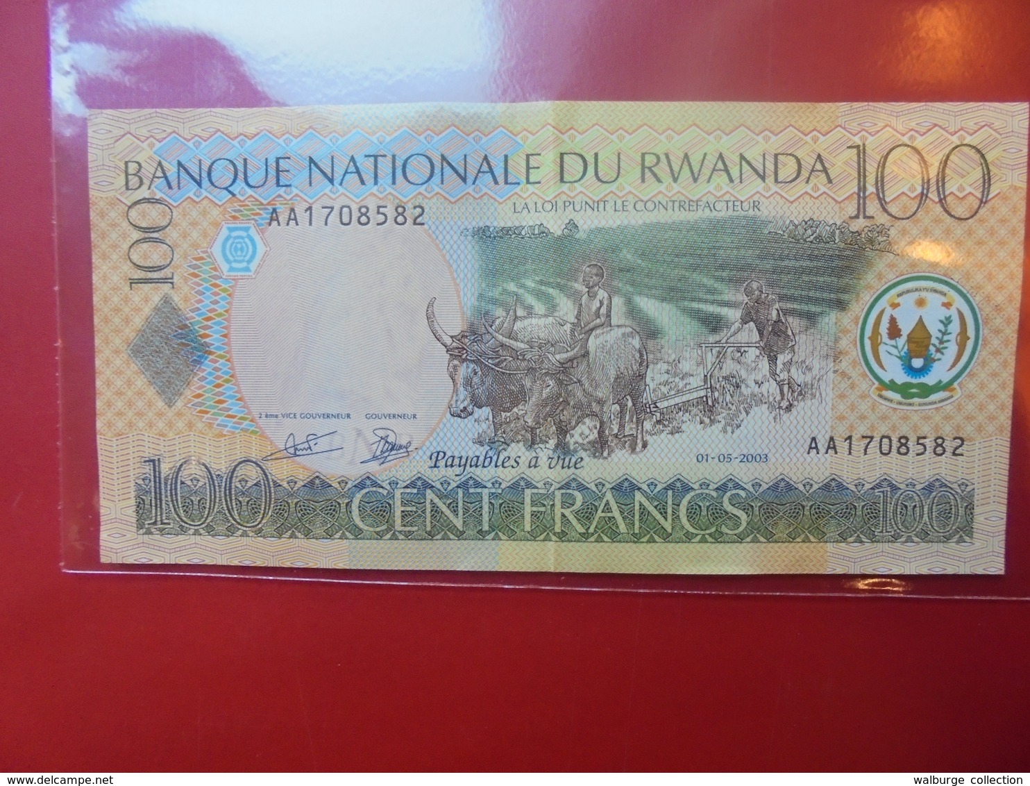 RWANDA 100 FRANCS 2003 CIRCULER - Rwanda