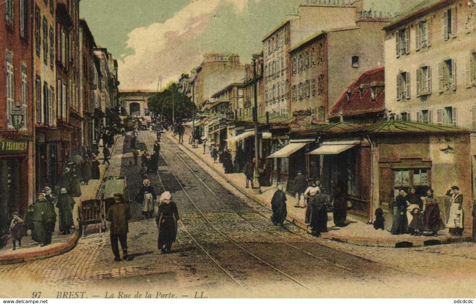 BREST  La Rue De La Porte Colorisée RV - Brest