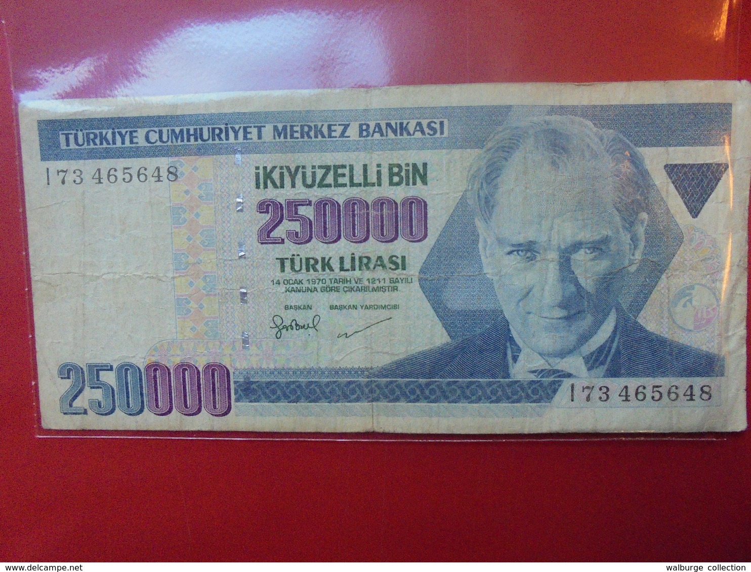 TURQUIE 250.000 LIRASI 1970(92) CIRCULER - Turkey