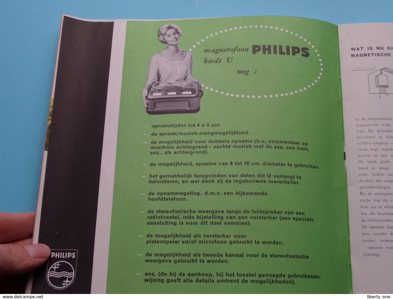 De 1001 gebruiken van PHILIPS MAGNETOFOON ( Publicem EL 44 H 15.3.60 ) Brochure / Complet !