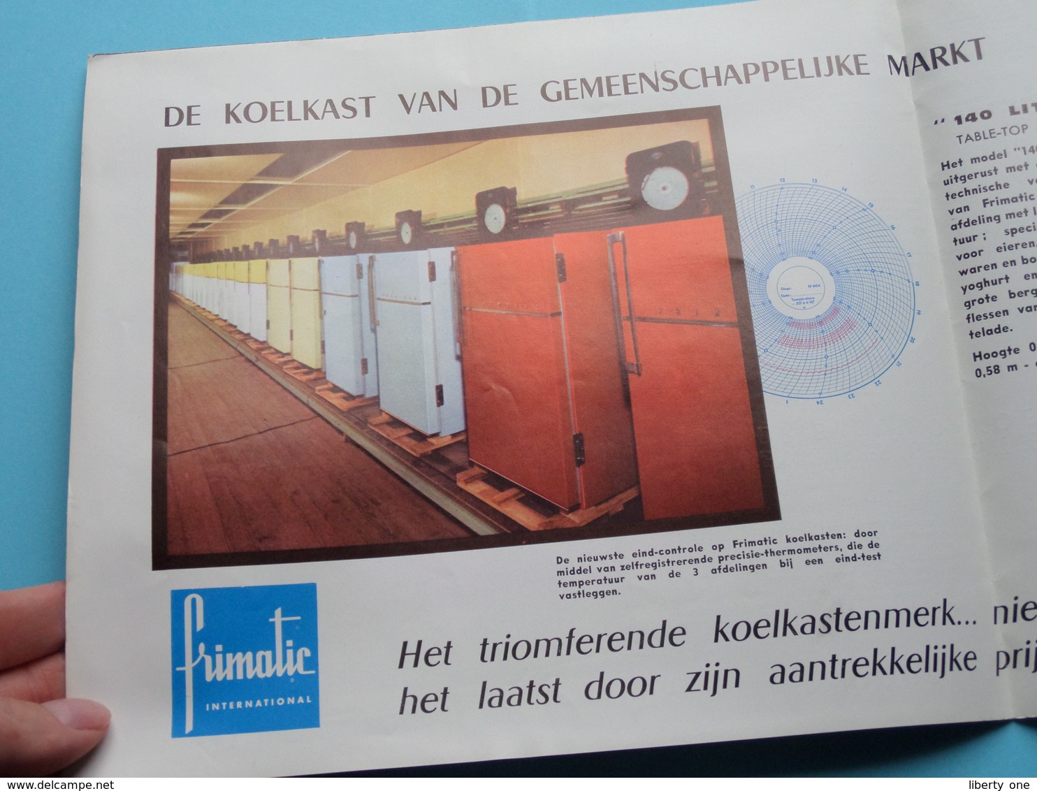 FRIMATIC Int. - Koelkast ( Prestige Reeks / Edit. Alain - 1961 ) Brochure / Complet > NL ! - Werbung