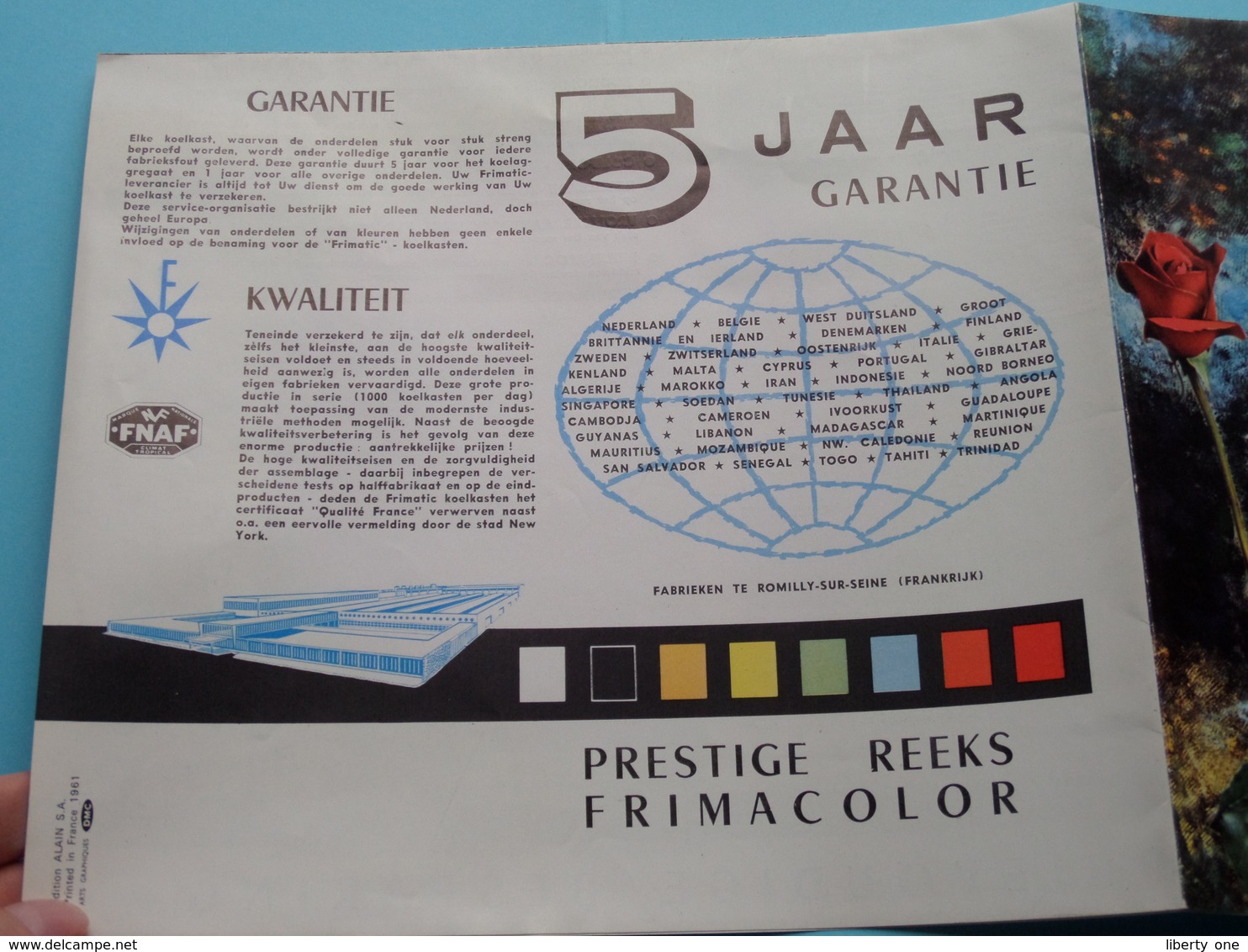 FRIMATIC Int. - Koelkast ( Prestige Reeks / Edit. Alain - 1961 ) Brochure / Complet > NL ! - Werbung