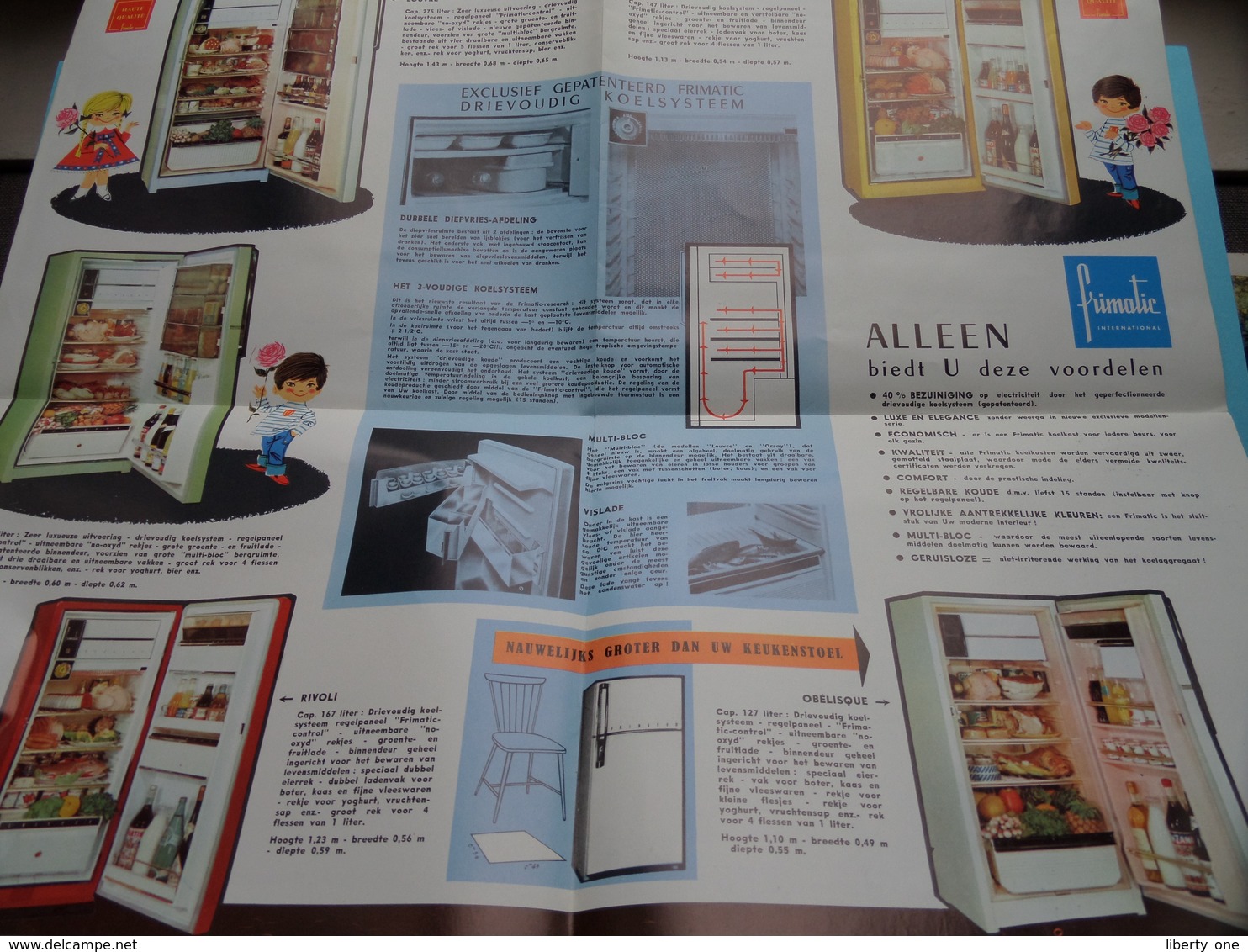 FRIMATIC Int. - Koelkast ( Prestige Reeks / Edit. Alain - 1961 ) Brochure / Complet > NL ! - Publicités