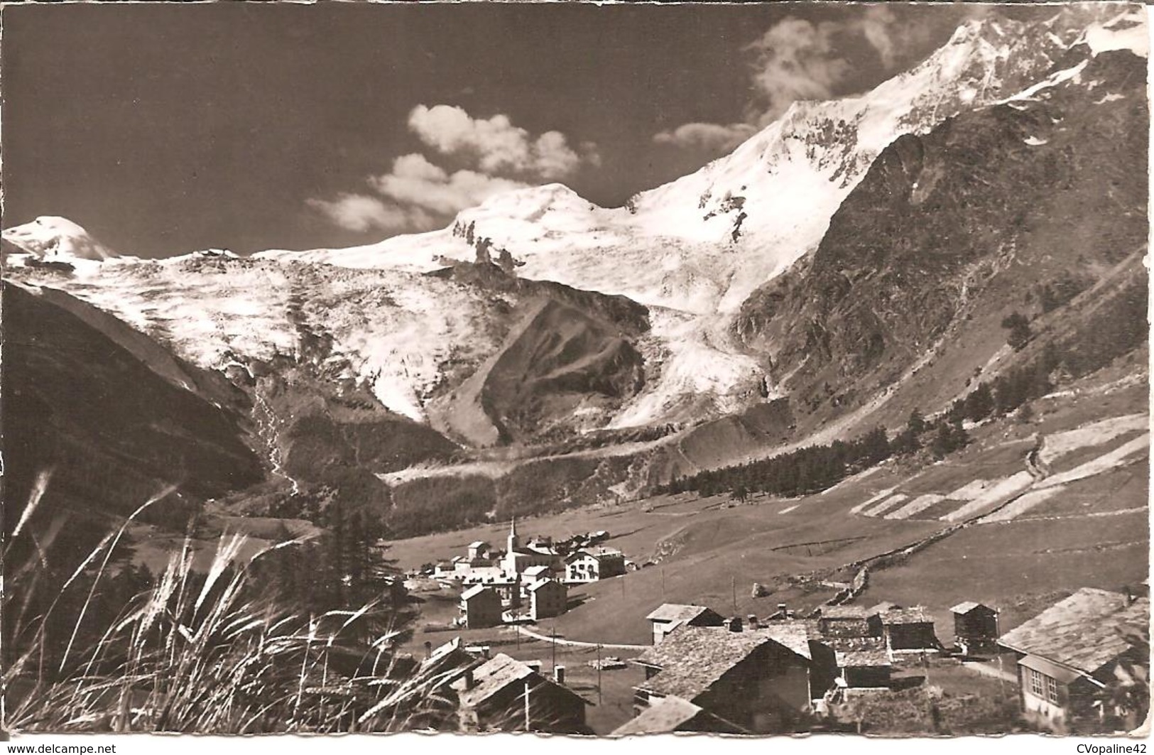 SAAS-FEE (Valais-VS) Allalin - Alphubel - Täschhorn - Dom En 1954  CPSM  PF - Täsch