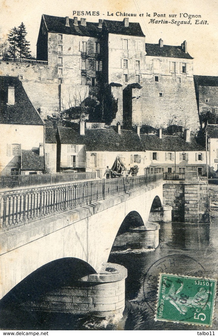 70 - Pesmes - Le Chateau Et Le Pont Sur L'Ognon - Pesmes