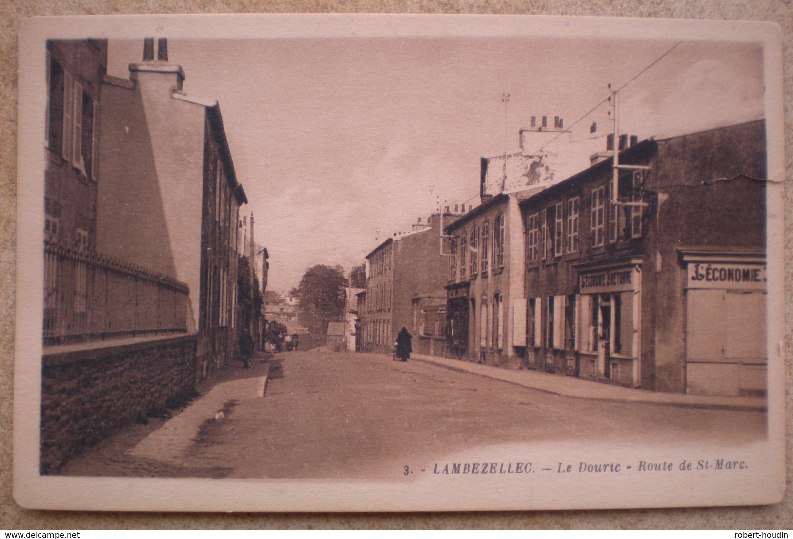 1 CPA Vierge 29 LAMBEZELLEC  Le Douric - Route De St Marc - Autres & Non Classés