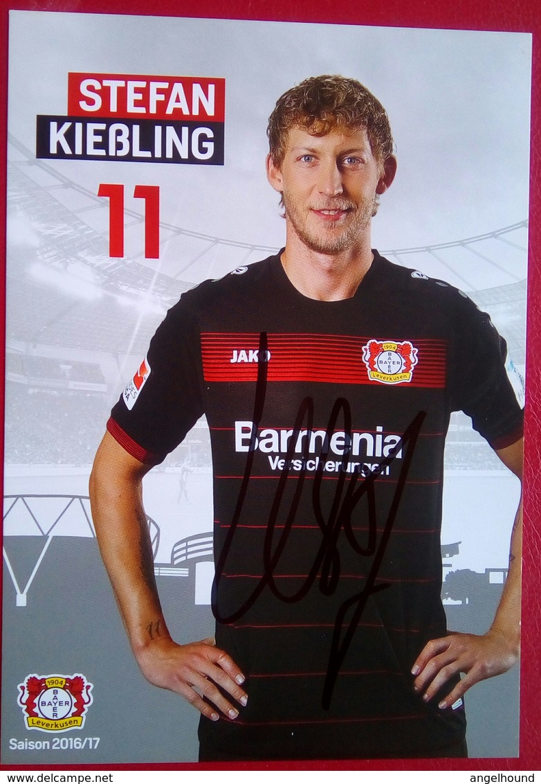 Bayer04 Stefan Kiebling Signed Card - Handtekening