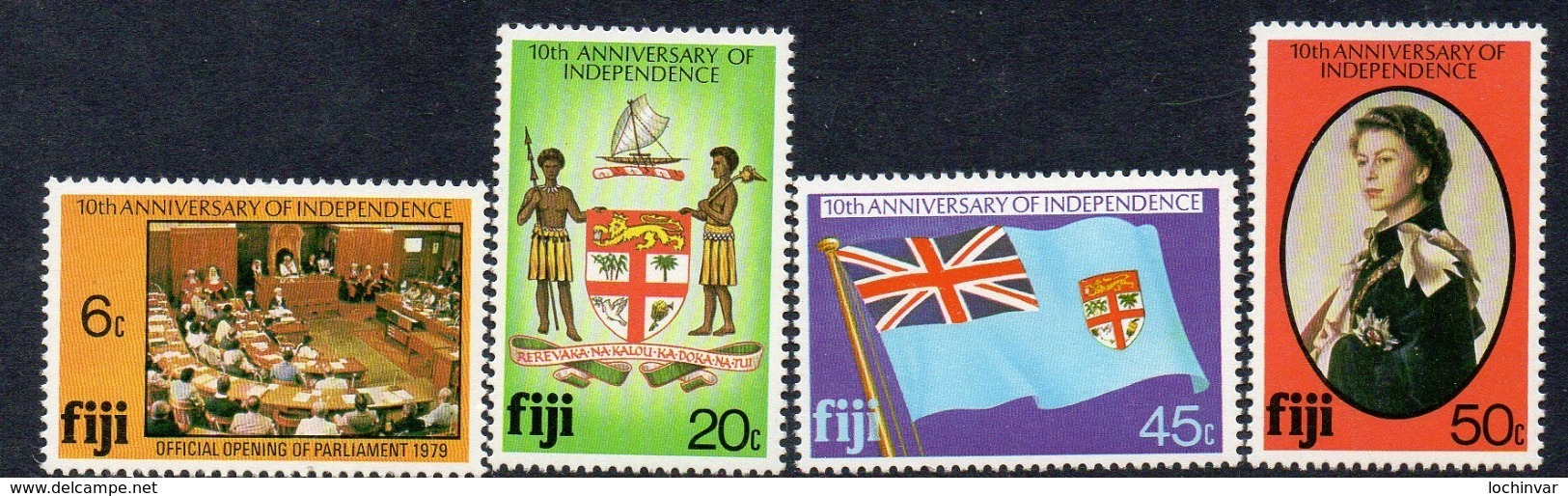 FIJI, 1980 INDEPENDENCE ANNIVERSARY 4 MNH - Fiji (1970-...)