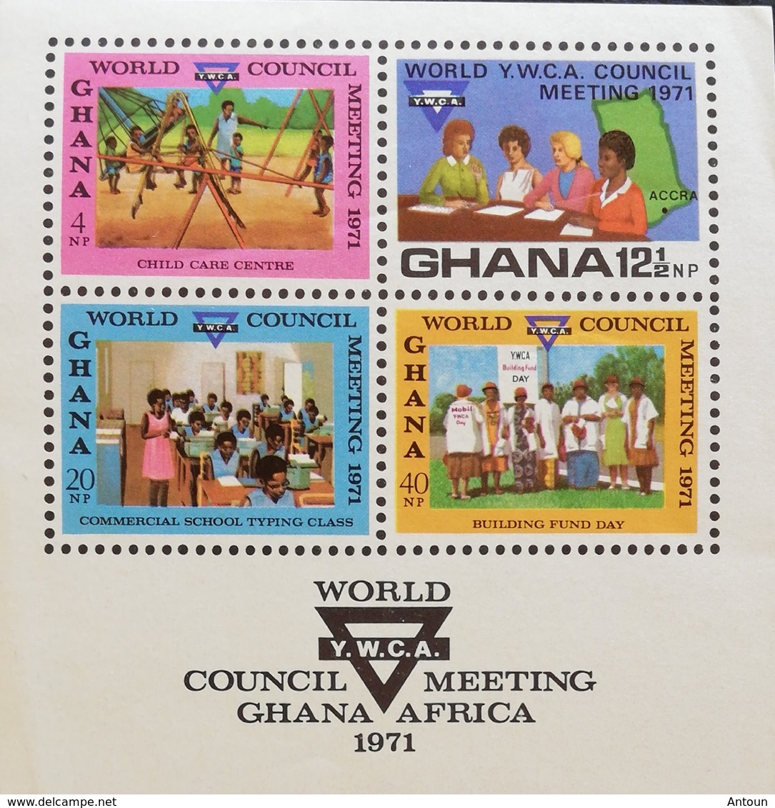 Ghana  1971 World Council Meeting Of Young Women"s Christian Association,Accra,S/S - Ghana (1957-...)