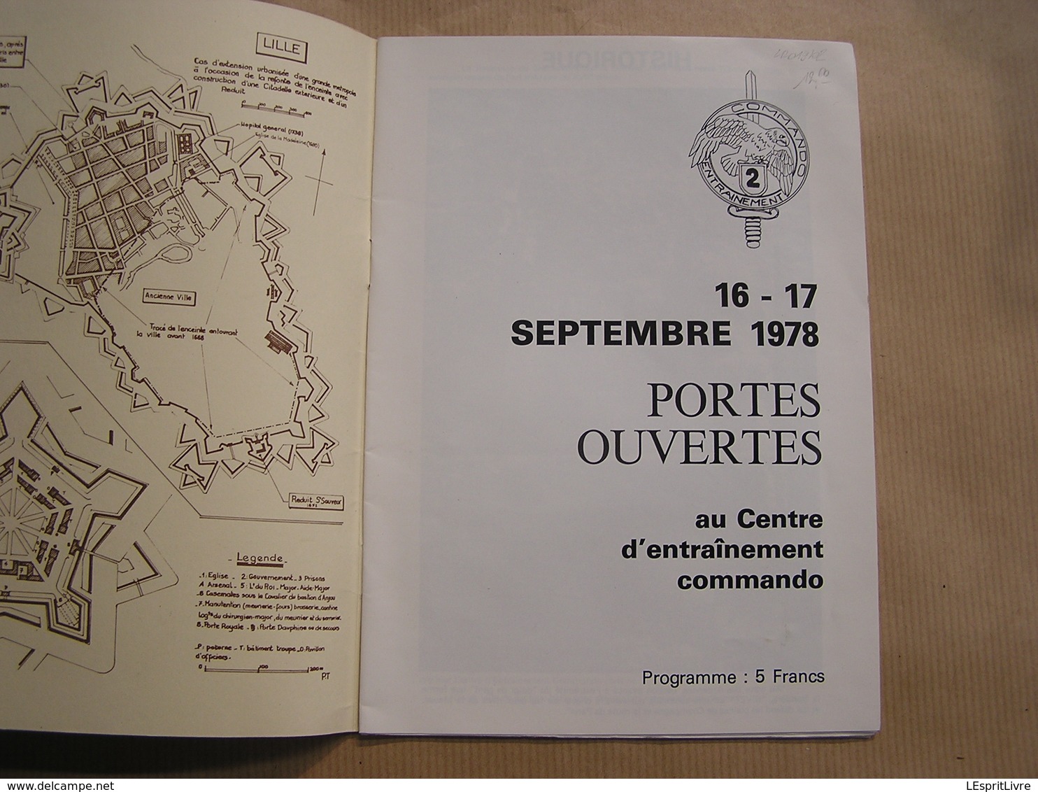 FORT DE CHARLEMONT PORTES OUVERTES Au Centre D' Entrainement Commando 1978 Zouaves Programme Givet Ardennes Vauban - Champagne - Ardenne