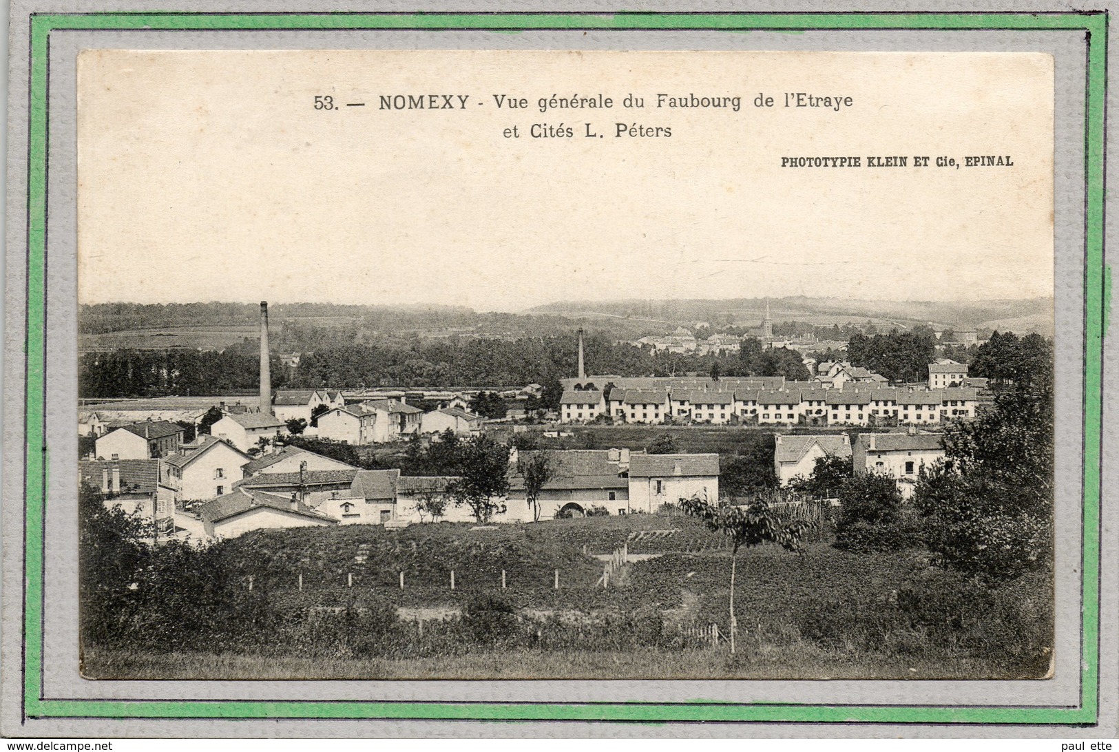 CPA - NOMEXY (88) - Aspect Du Faubourg De L'Etraye Et Des Cités L. Péters Au Début Du Siècle - Nomexy