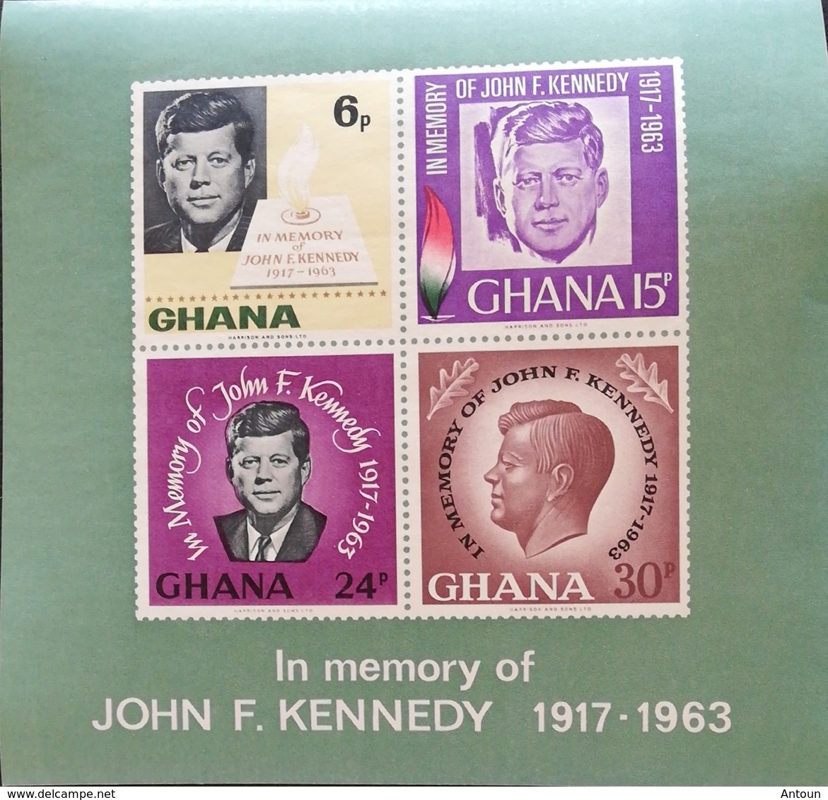 Ghana 1965 President John F. Kennedy S/S - Ghana (1957-...)