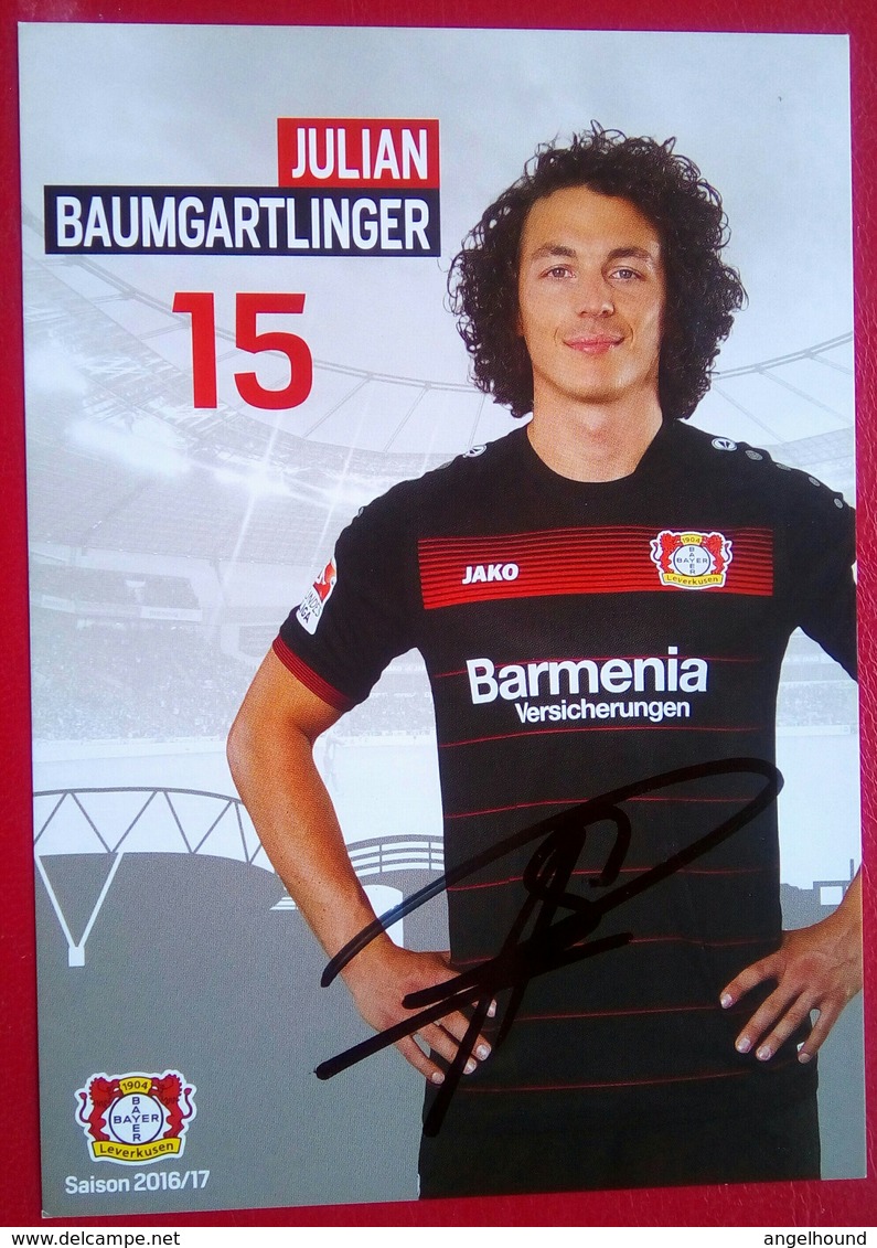 Bayer04 Julian  Baumgartlinger  Signed Card - Autografi