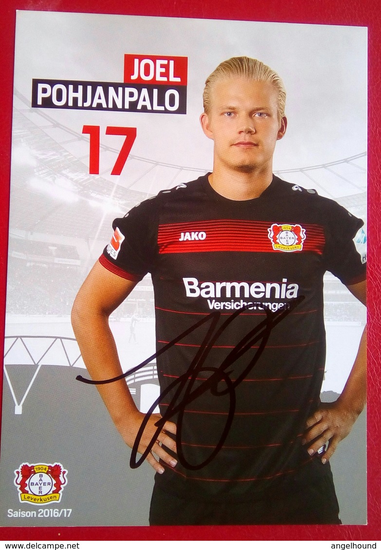 Bayer04  Joel Pohjanpalo Signed Card - Handtekening