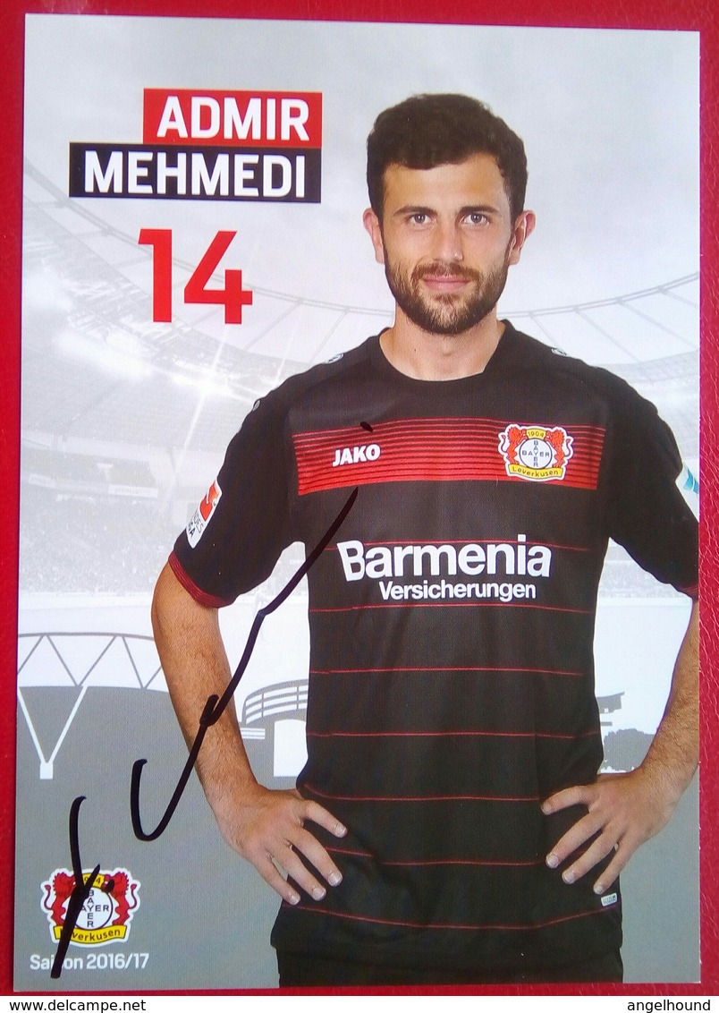 Bayer04  Admir Mehmedi Signed Card - Autógrafos