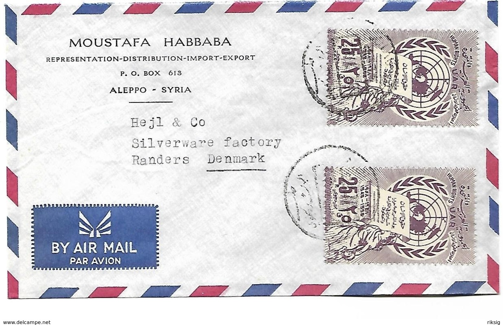 Syria - Airmail. Cover Sent To Denmark. H-642 - Syria