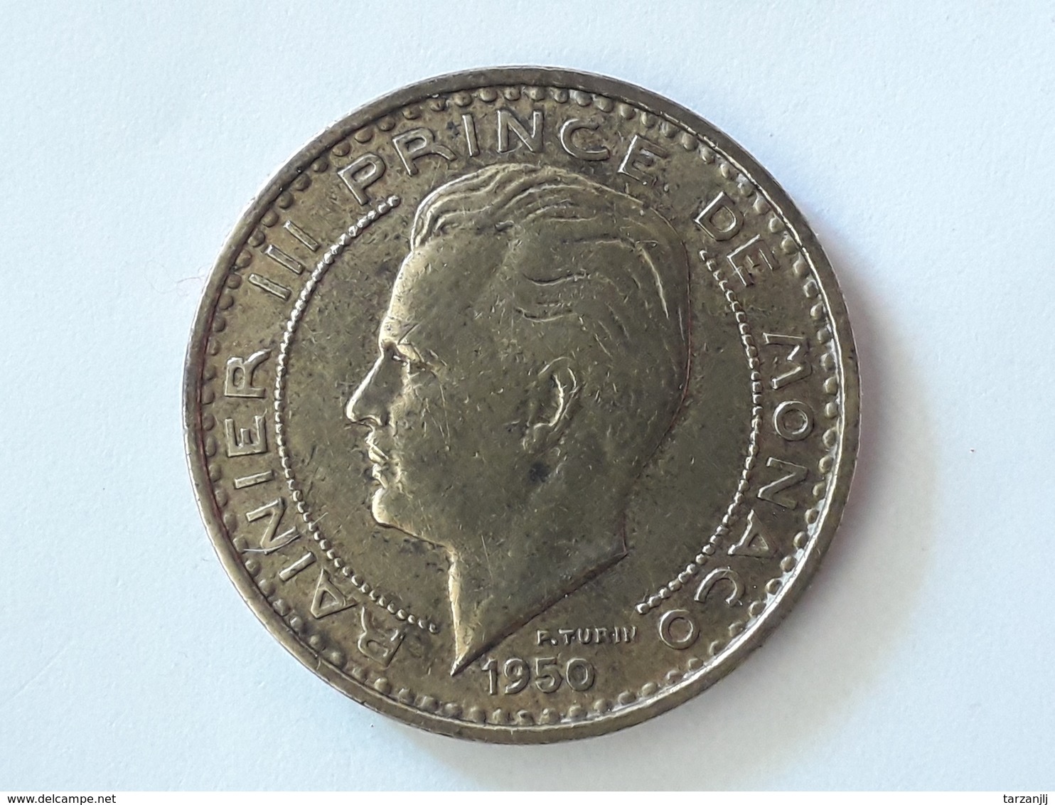 50 Francs Rainier III Prince De  Monaco 1950 - 1949-1956 Francos Antiguos