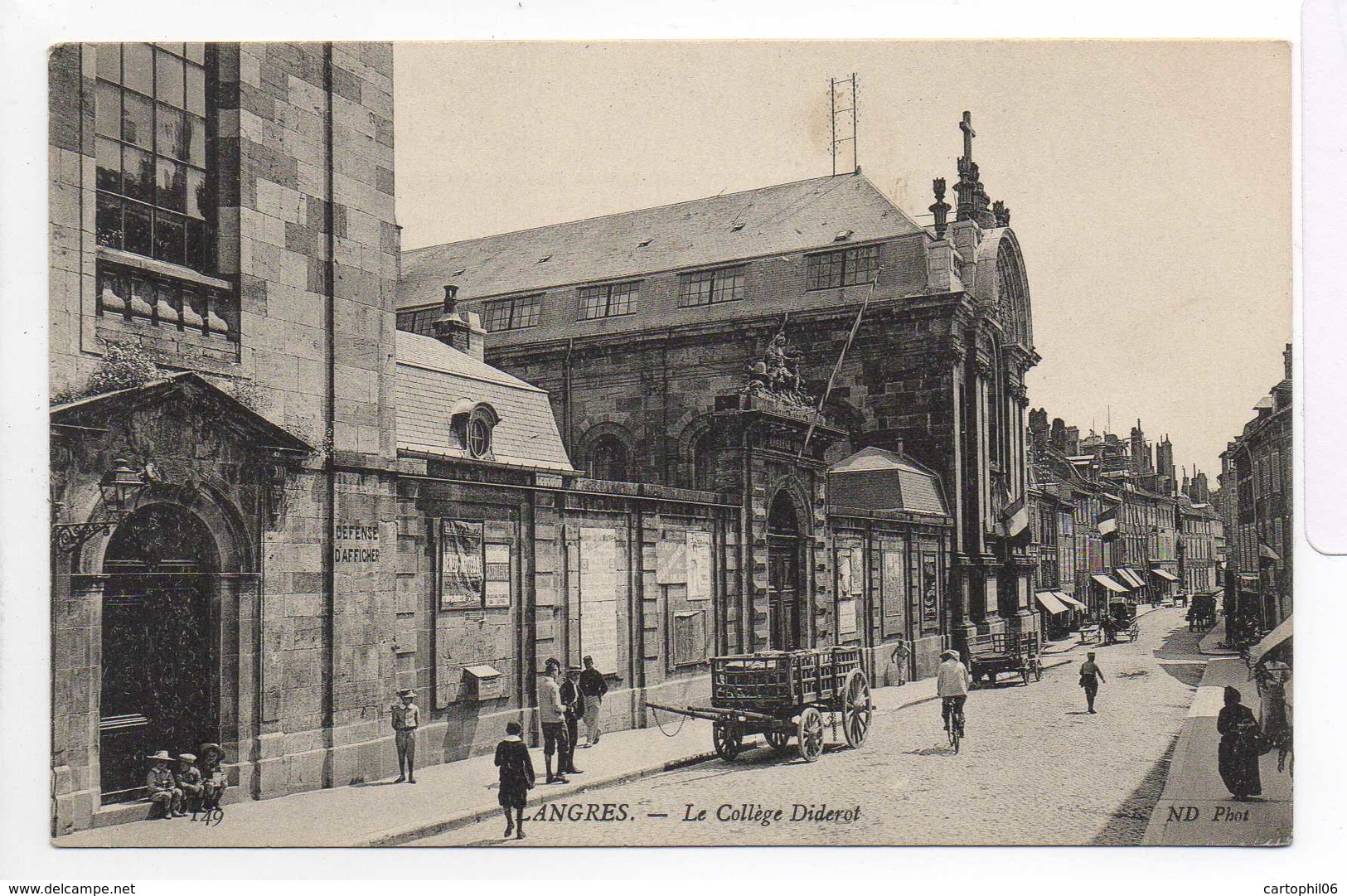 - CPA LANGRES (52) - Le Collège Diderot (belle Animation) - Photo Neurdein 149 - - Langres