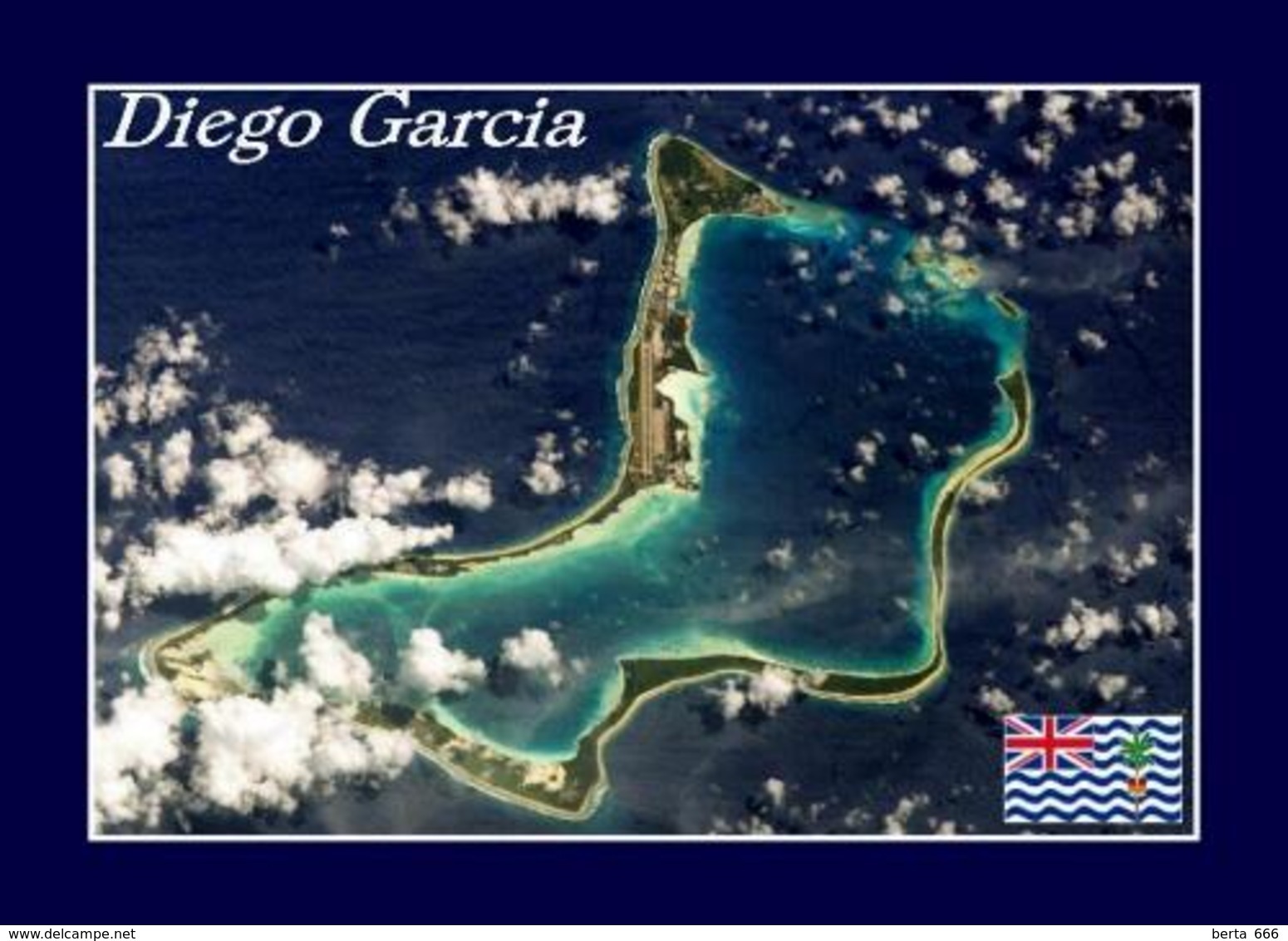 Diego Garcia Satellite View New Postcard - Ohne Zuordnung