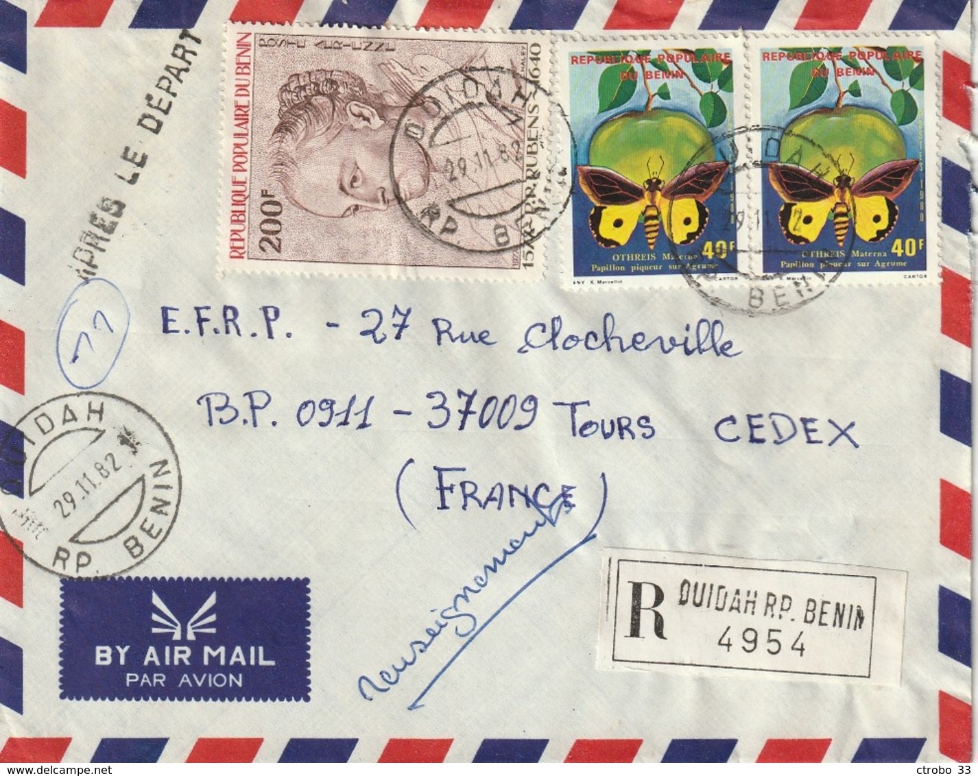 BENIN - Lettre Avec Timbres - - Bénin – Dahomey (1960-...)