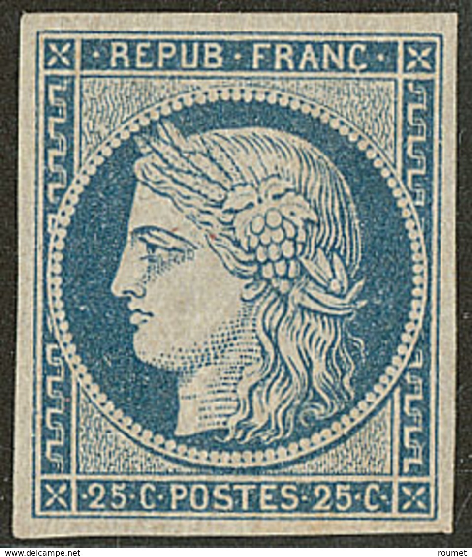 * No 4, Bleu, Nuance Foncée, Jolie Pièce. - TB. - R - 1849-1850 Cérès