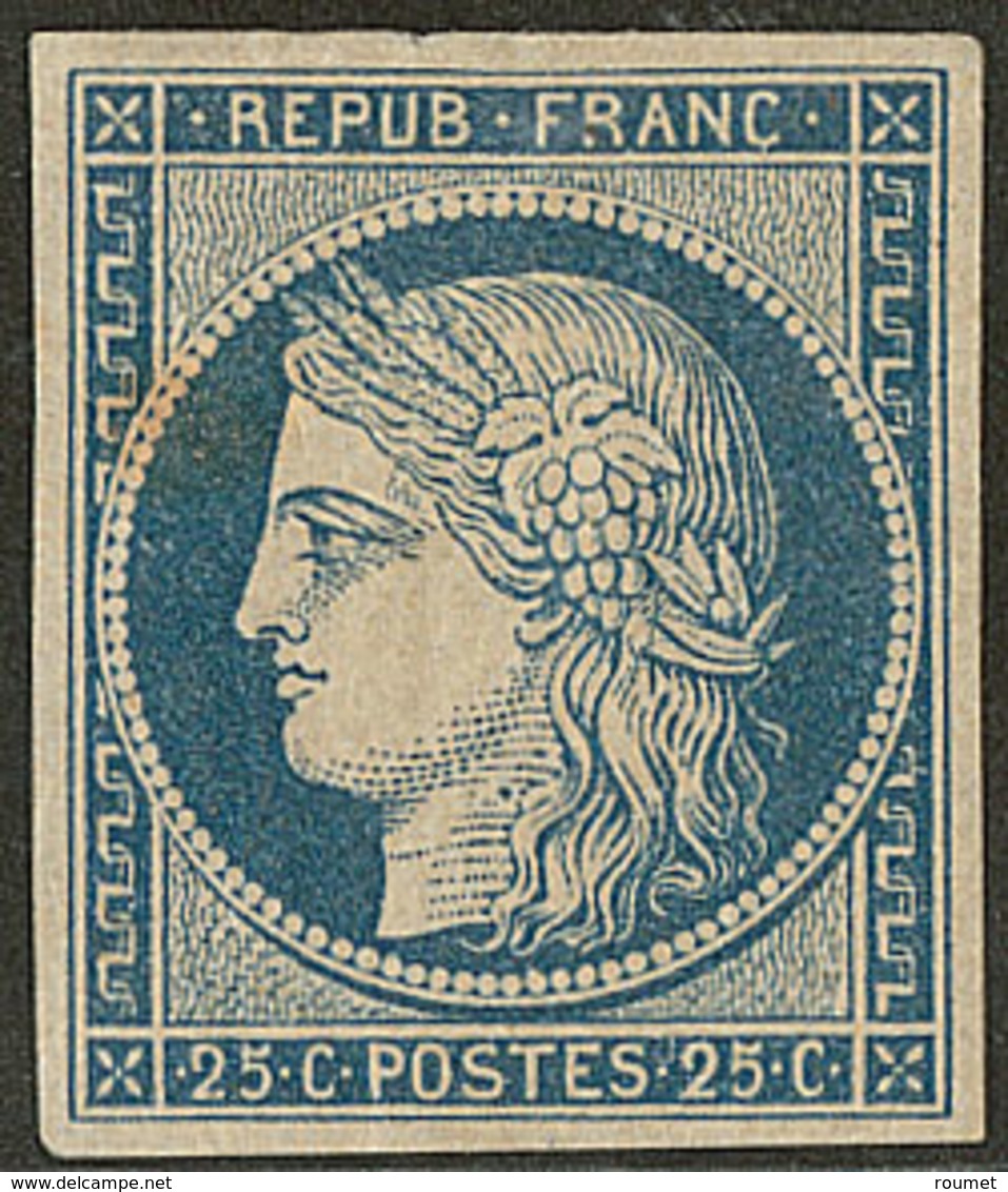 * No 4a, Bleu Foncé, Large Charnière Mais TB. - R - 1849-1850 Cérès