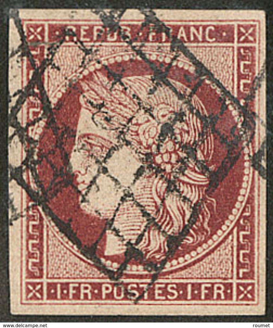 No 6B, Obl Grille, Jolie Pièce. - TB. - R - 1849-1850 Cérès