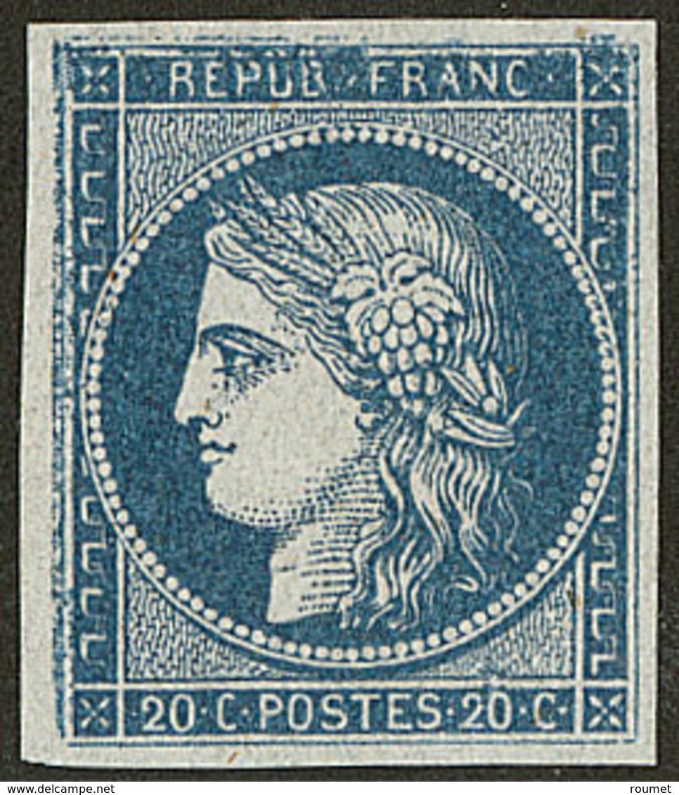 (*) Non émis. No 8b, Bleu Sur Azuré, Très Frais. - TB. - R - 1849-1850 Cérès