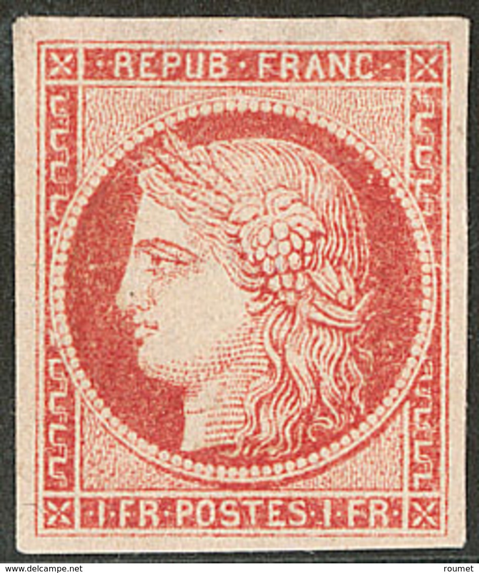 (*) Faux. No 7, Avec Marquage Spérati Au Verso, Superbe - 1849-1850 Cérès