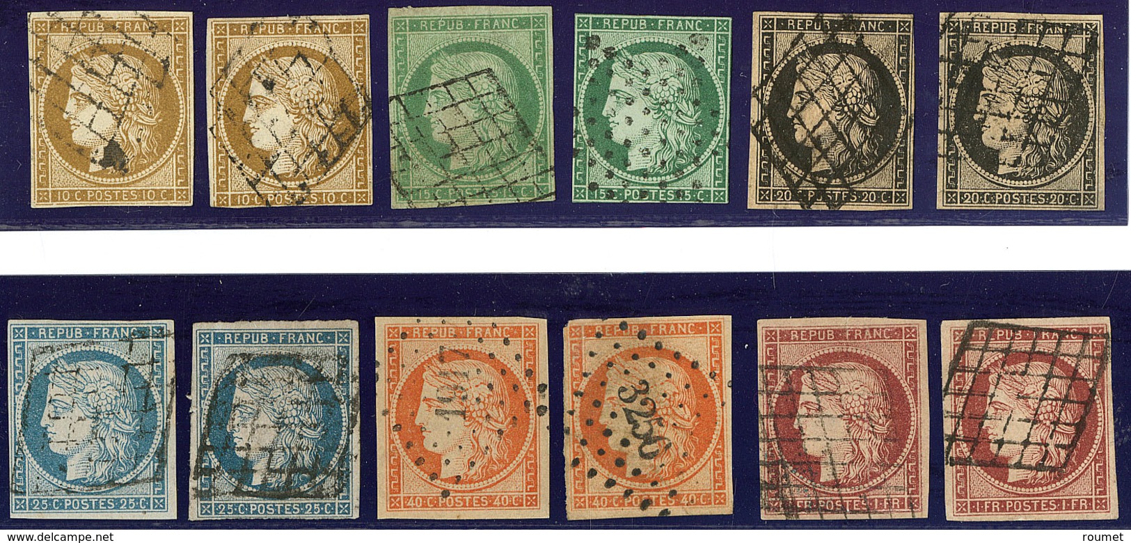 Lot. 1849-1850, Entre Les N°1 Et 6, Tous états - 1849-1850 Ceres