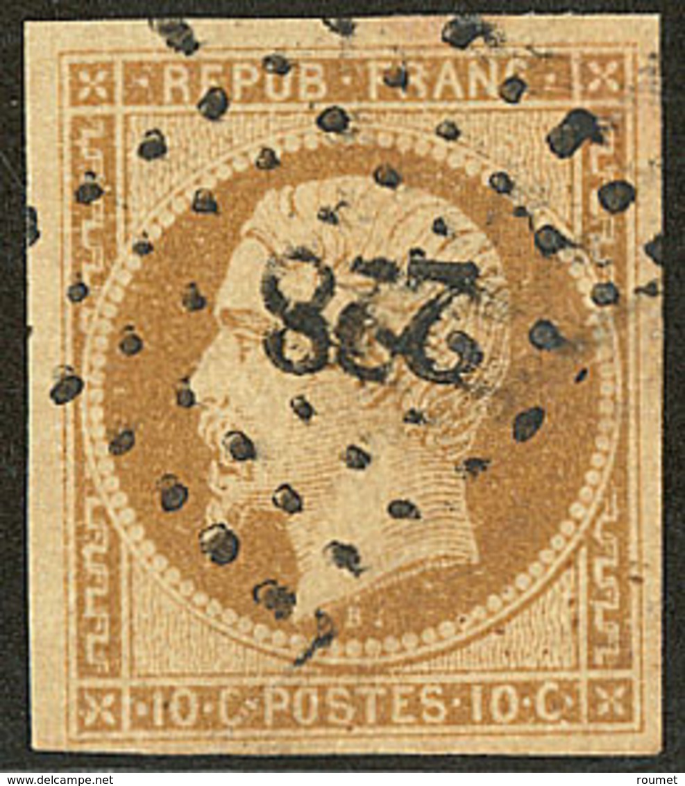 No 9a, Obl Pc 228, Plis, TB D'aspect - 1852 Louis-Napoleon