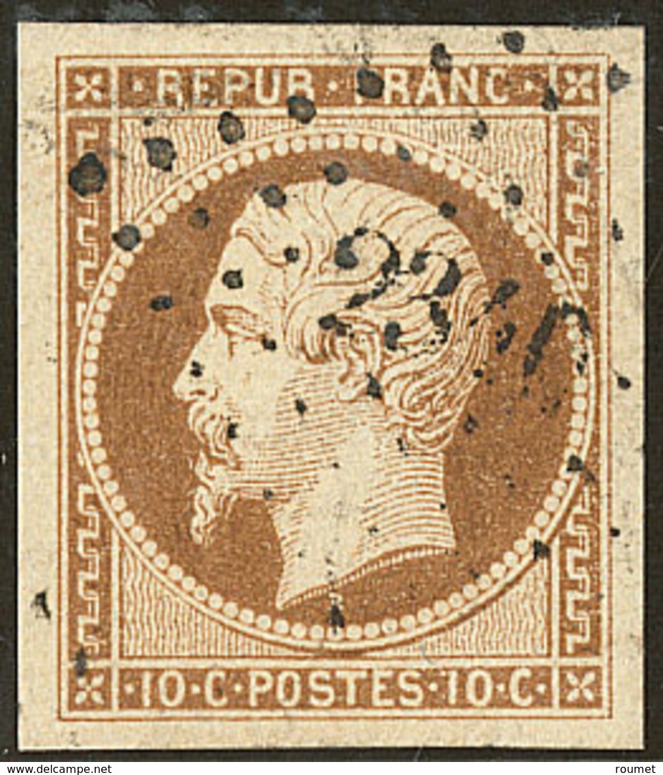 No 9d, Bistre-brun Foncé, Très Foncé, Obl Pc, Superbe. - R - 1852 Louis-Napoleon