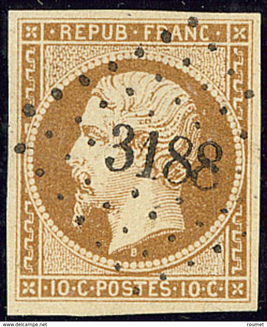 No 9d, Obl Pc 3188 Stes Maries De La Mer, Jolie Pièce. - TB. - R - 1852 Louis-Napoléon