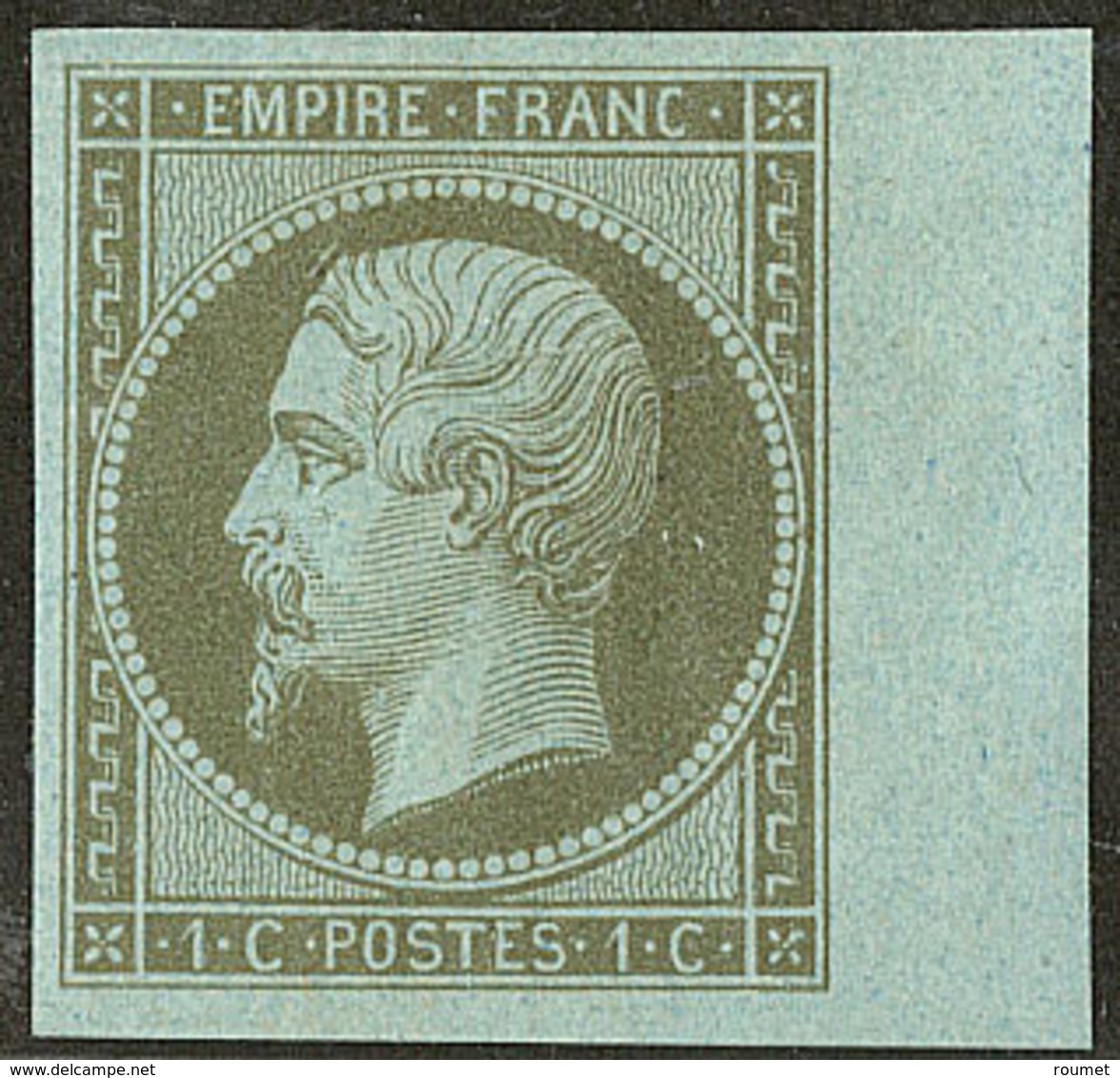 * No 11, Vert Olive, Bdf, Forte Charnière Mais Très Frais Et TB - 1853-1860 Napoleon III