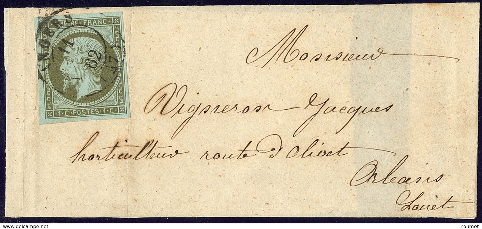 Lettre. No 11, Sur BJ D'Angers Pour Orléans. - TB - 1853-1860 Napoléon III