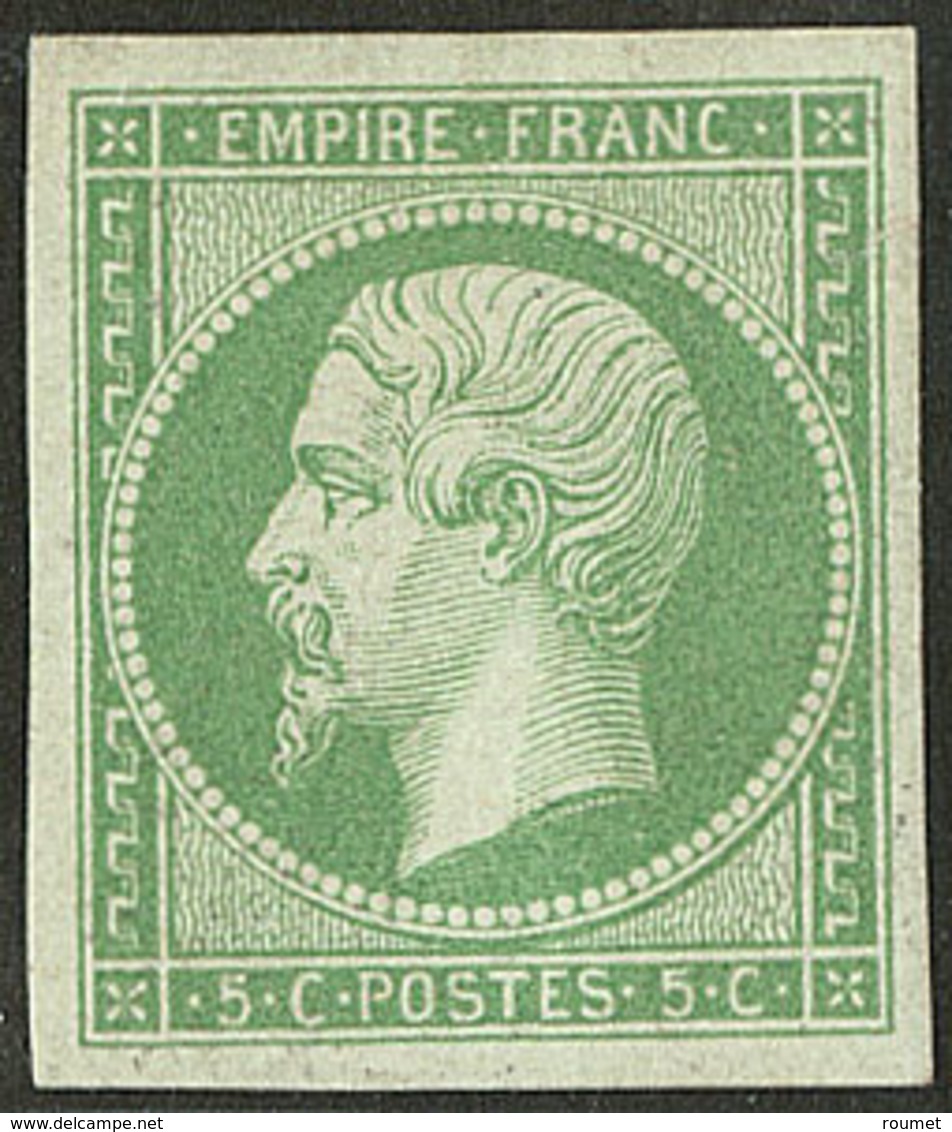 * No 12, Vert, Légère Froissure Mais Très Frais Et TB - 1853-1860 Napoléon III