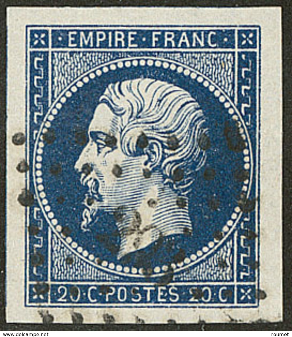 No 14Ab, Bleu-noir, Un Voisin, Obl Pc 293, Ex Choisi. - TB - 1853-1860 Napoléon III