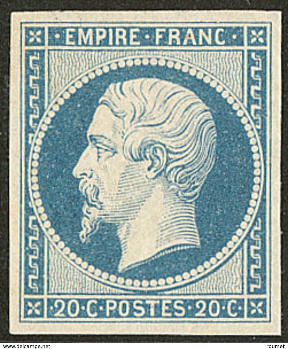 ** No 14Af, Bleu Laiteux, Très Frais. - TB - 1853-1860 Napoléon III