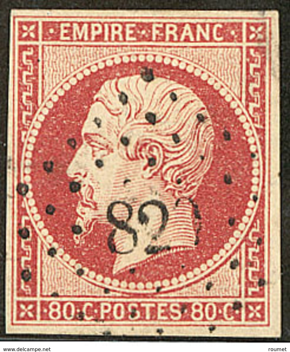 No 17Ad, Vermillonné, Obl Pc. - TB - 1853-1860 Napoléon III