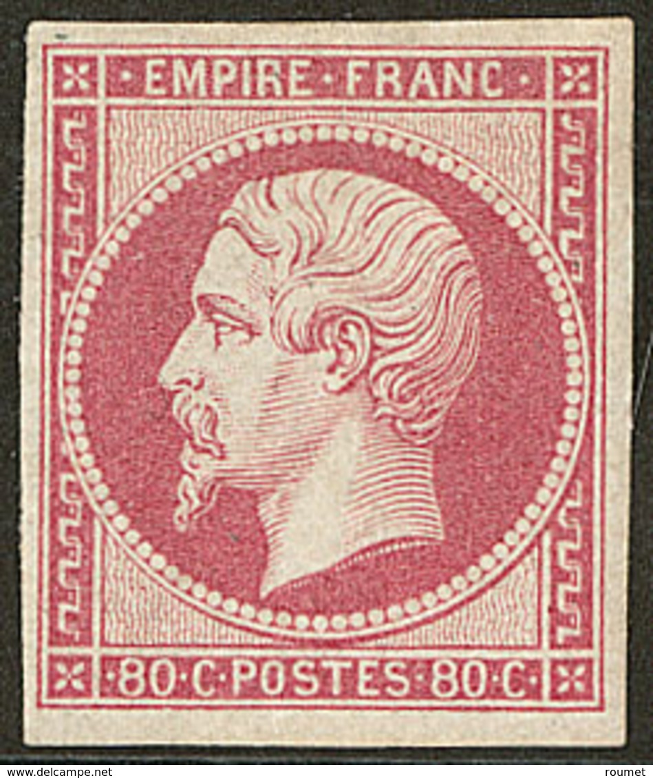 * No 17B, Rose, Quasiment **, Superbe. - R - 1853-1860 Napoléon III