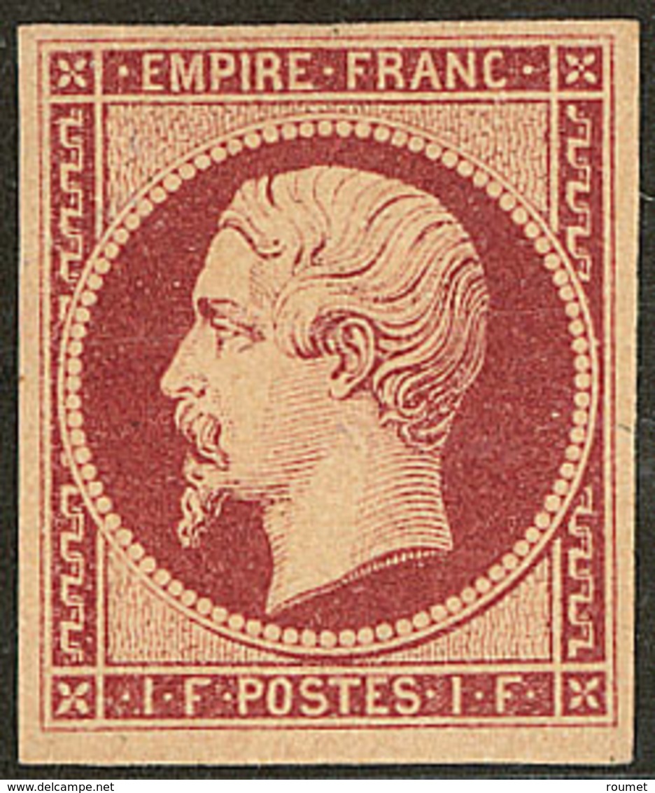 * No 18, Nuance Foncée, Léger Aminci Au Verso Mais Superbe D'aspect. - R - 1853-1860 Napoléon III