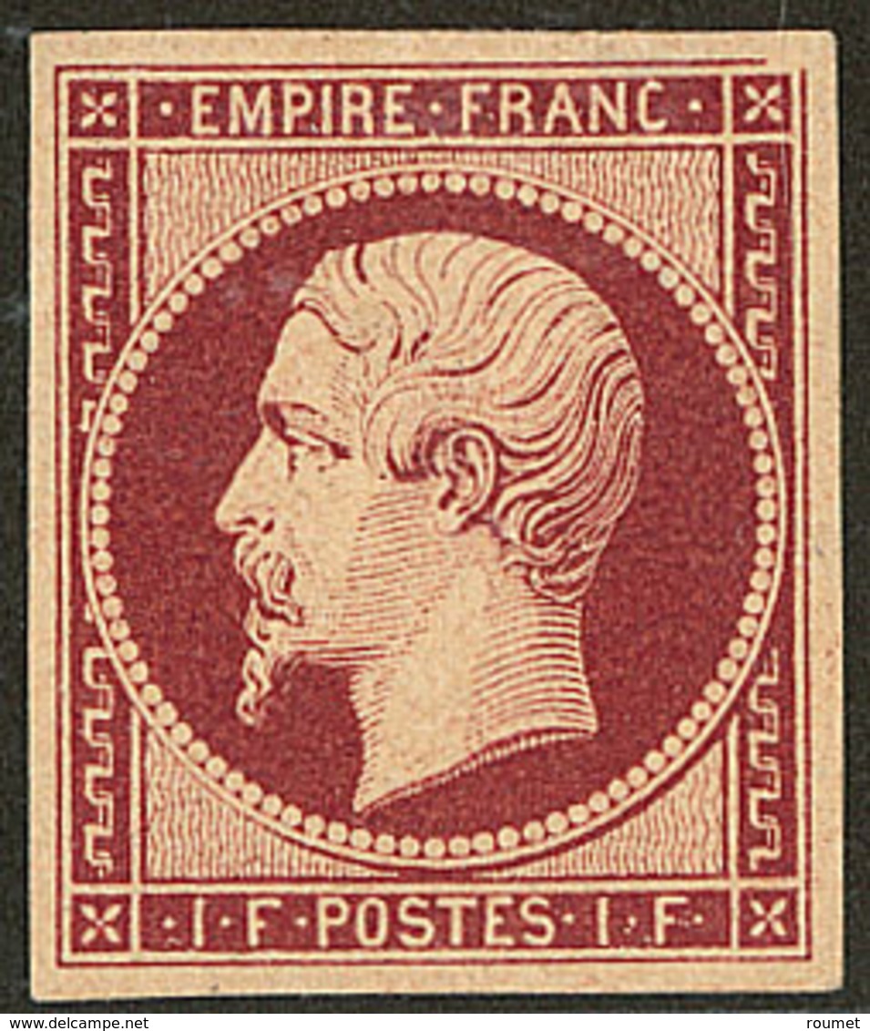 * No 18a, Carmin Foncé, Superbe. - RR - 1853-1860 Napoléon III