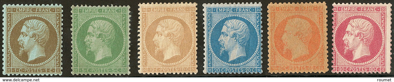 (*) Nos 19b à 24, Qqs Ex *, Tous états - 1862 Napoléon III