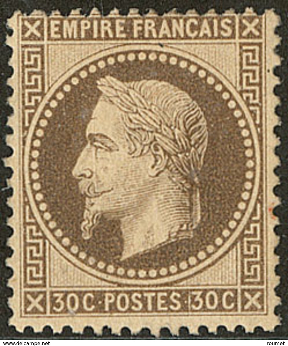 * No 30b, Brun Noir, Gomme Très Diminuées Sinon Très Frais Et TB - 1863-1870 Napoleon III With Laurels