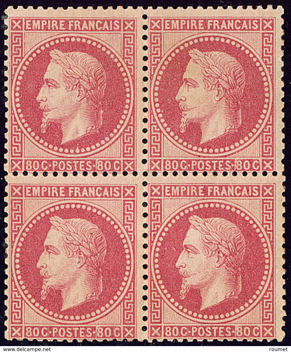 * No 32, Bloc De Quatre, Gomme Altérée. - TB - 1863-1870 Napoleon III With Laurels