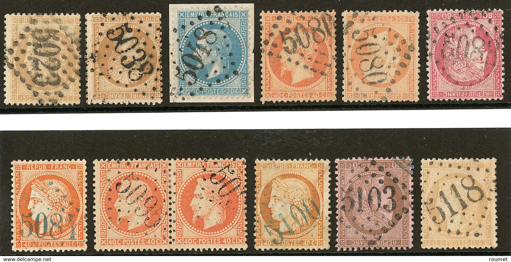 Lot. 1861-1876, 3 Gc D'Algérie Et 9 Gc De BFE, Ex Choisis. - TB - Other & Unclassified