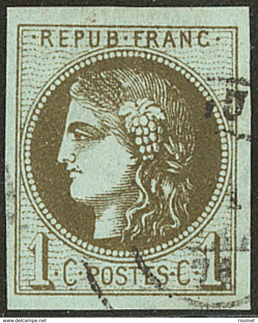 No 39IIIo, Olive Bronze, Obl Cad, Très Frais. - TB - 1870 Bordeaux Printing