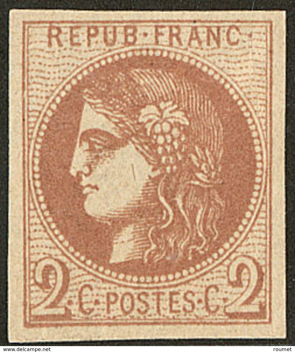 * No 40IIf, Marron, Très Frais. - TB. - R - 1870 Bordeaux Printing