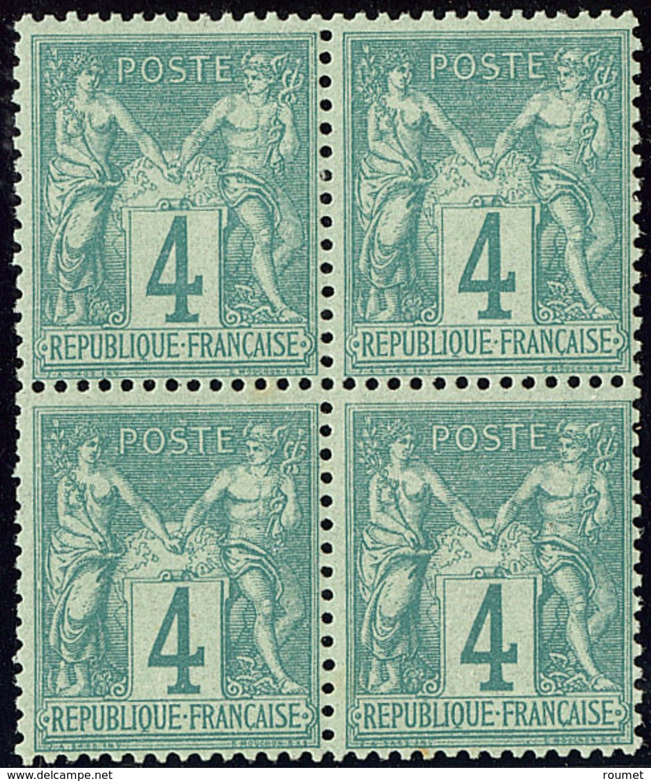 ** No 63, Bloc De Quatre, Très Frais. - TB - 1876-1878 Sage (Type I)