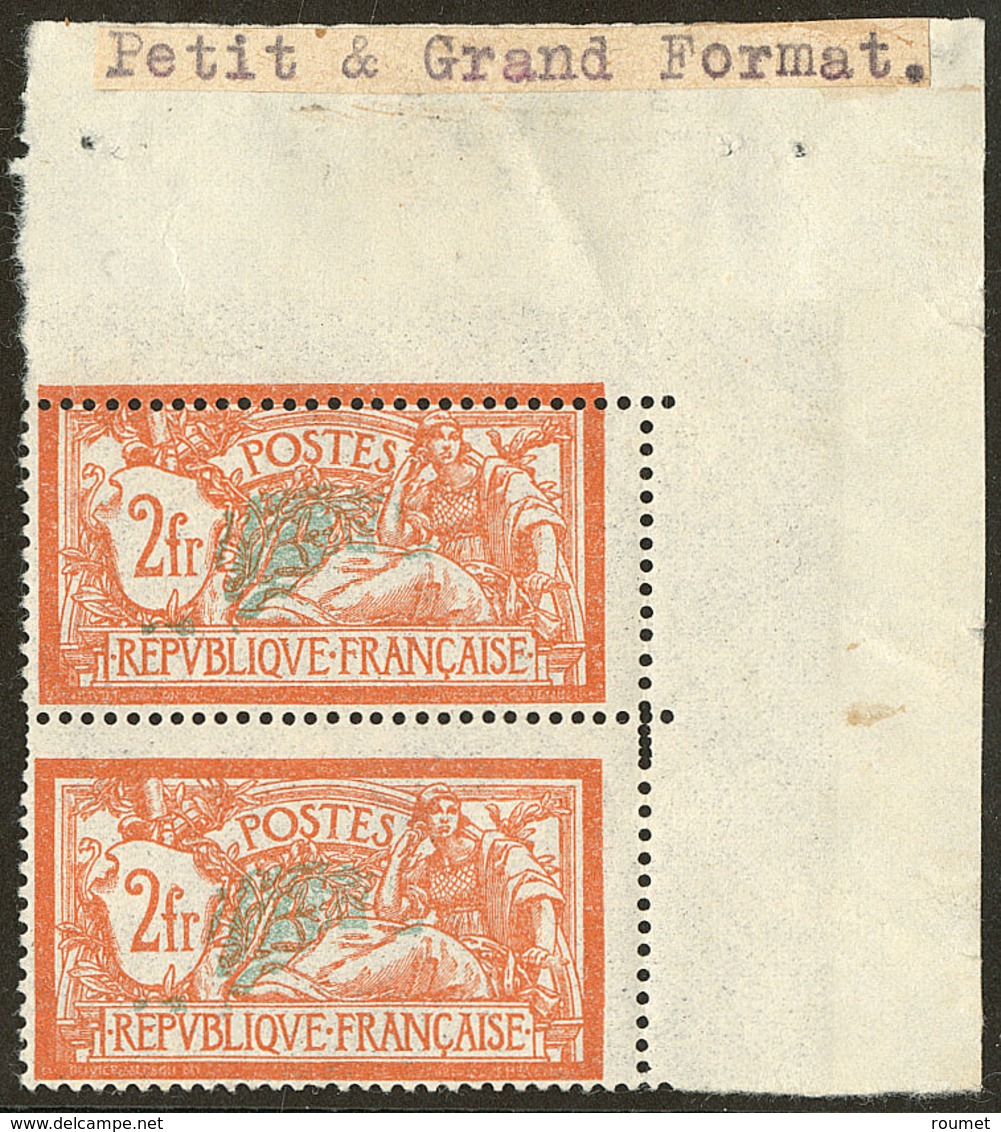 ** Variété De Piquages, Petit Et Grand Format. No 145, Paire Verticale Cdf. - TB - Autres & Non Classés